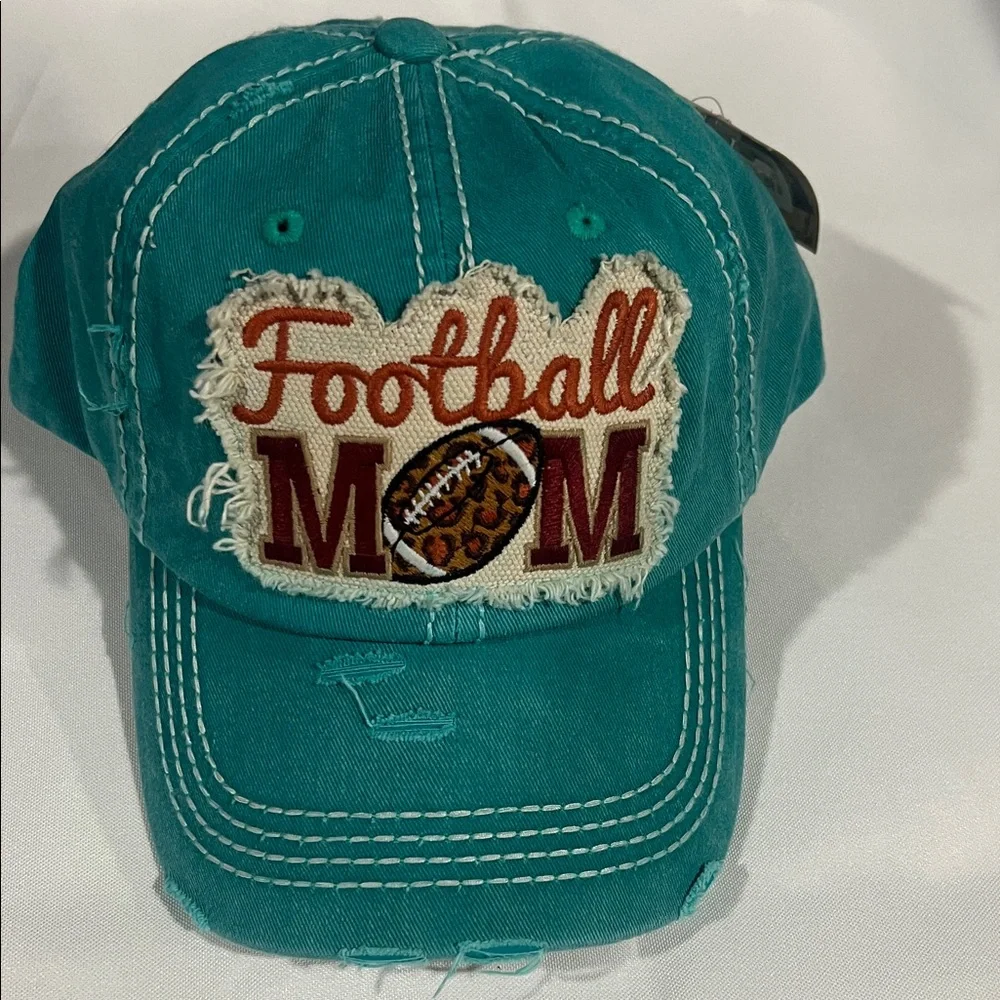 Teal Football‎ Mom Cap